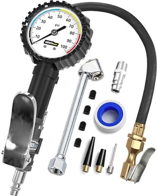 #ad #ad Tire Inflator with Pressure Gauge and Longer Hose Most Accurate Heavy Duty ... $40.66