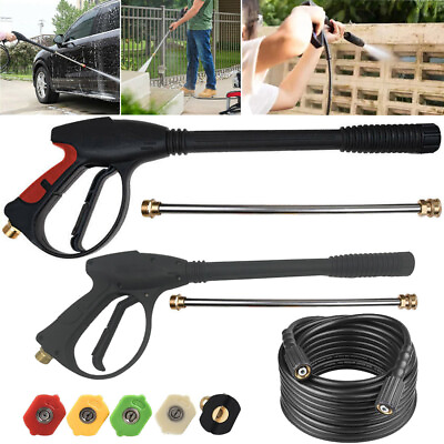 #ad #ad 4000PSI High Pressure Power Washer Spray Gun Wand Lance Nozzle Tip Hose M22 14mm $41.89