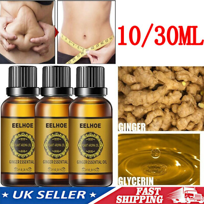 New Natural Belly Drainage Ginger Essential Oil Weight Loss Body Massage Oil US $16.77