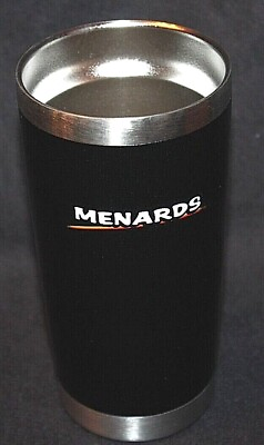 #ad Menards Black Silver Tone Mug Cup Bottle w out Cover 16 oz. $6.99