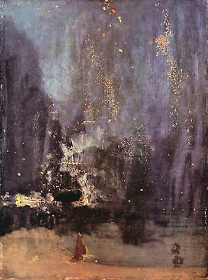 #ad Nocturne in black and gold the falling rocket by Whistler art painting print $12.99