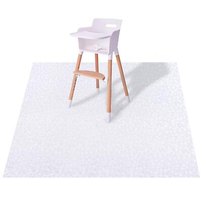 #ad Plastic Splat Mat for Baby Easy Cleaning Vinyl Floor Mat for Eating Messes $26.05