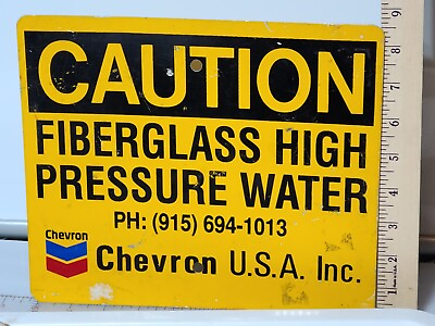 #ad #ad Chevron Caution Fiberglass High Pressure Water Metal Sign $25.00