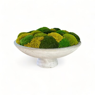 #ad #ad Moss Bowl 16quot; Centerpiece Concrete Decor Bowl and Preserved Moss Opulent $267.00