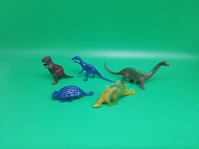 #ad Vintage Molded Dinosaur Toy Mini Figure Set Mixed Retro Animal Pressure Mold Lot $13.99