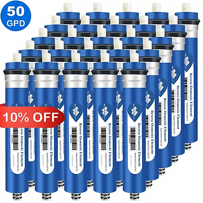 25 Pack 50GPD RO Membrane Reverse Osmosis Water Filter for Dow Filmtec TW30 1812 #ad $210.59