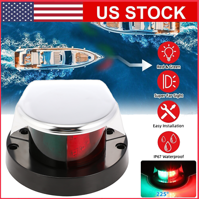 #ad Boat Navigation Lights Redamp;Green LED Marine Navigation Light Boat Bow Light NEW $8.99