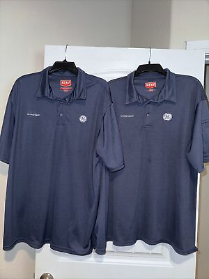 #ad General Electric On Wing Support Maintenance Polo XL Navy Lot Of 2 $48.00