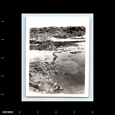 #ad Vintage Photo ABSTRACT UNUSUAL WATER ON GROUND $9.00