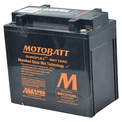 #ad Motobatt Battery for Honda 5X5700 Pioneer 700cc 2014 MBYZ16HD $119.66