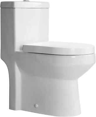#ad Small Toilet 1 Piece Short Compact Bathroom Commode Water Closet Dual Flush $228.99