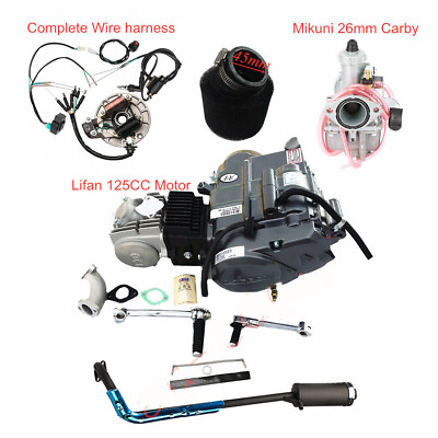#ad Lifan Electric 125cc Motor Engine 4 Up Carby Wiring Assembly for Honda Dirt Bike $569.88