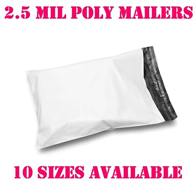 #ad Poly Mailers Shipping Envelopes Self Sealing White Plastic Mailing Bags Any Size $589.95