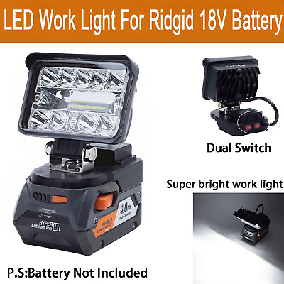 #ad #ad For Ridgid 18V 20V Li ion Battery Cordless Outdoor LED Work Light w USB Port $21.99