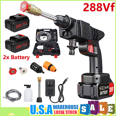 #ad Cordless Electric High Pressure Water Spray Car Gun Portable Washer Cleaner Yard $35.39