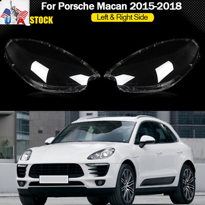 For 2015 18 Porsche Macan Headlight Shell Lamp Shade Lens Cover Left amp; Right US #ad $265.97