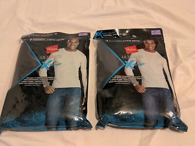 #ad 2x HANES MENS ULTIMATE X Temp Thermal Crew Size 2XL Color Black Sears 2013 $22.99