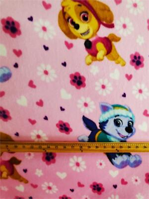 #ad Fleece PAW PATROL Printed Fabric EVEREST amp; SKYE 58quot; Wide Sold by the yard $19.90