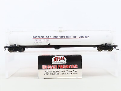 #ad HO Scale Atlas 1727 1 RTCX Bottled Gas of Virginia 33000 Gallon Tank Car #36601 $49.95