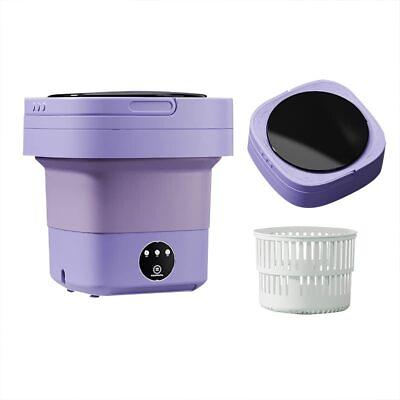 #ad Small Portable Washing Machine Mini Washer 9L High Capacity 3 Modes Purple $34.99