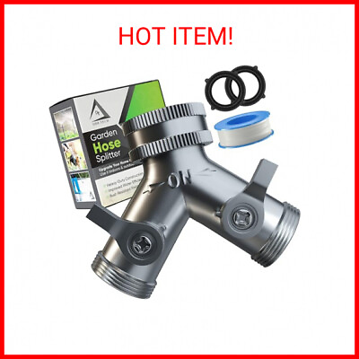 #ad DBR Tech 2 Way Water Splitter for Garden Hose Spigot Faucet Bib Heavy Duty Bras $13.43