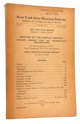 #ad #ad Rudolf Ruedemann GEOLOGY OF THE CAPITAL DISTRICT ALBANY COHOES TROY AND SCHEN $47.89