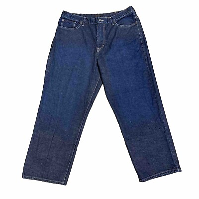#ad Sean John Premium Denim Garvey Loose Fit Dark Blue Jeans 100% Cotton Mens 38x30 $29.95