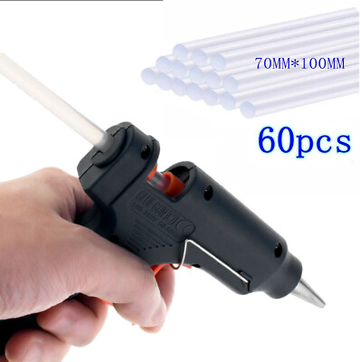 #ad 20W Glue Gun Mini Hot Melt Glue Gun with 60 Mini Clear Glue Sticks Repair Tools $8.97