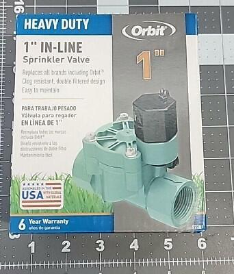 #ad Orbit Irrigation In Line Sprinkler Valve Green 57281 1quot; $11.99