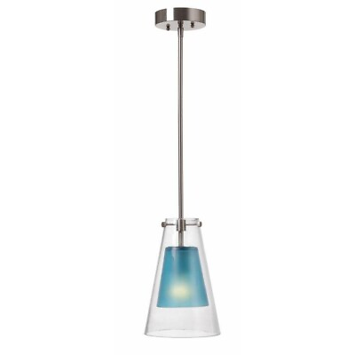 #ad Wolf 1 Light Steel Mini Pendant by Kenroy Home $119.00