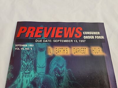#ad Previews Consumer Order Form Magazine Sept 1997 Vol VII Number 9 Comic Book $8.54