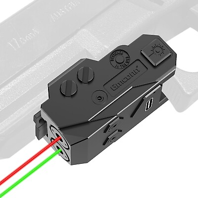 #ad GMCONN Low Profile REDGreen Dual Laser Sight Rechargeable for Pistol Picatinny $27.99