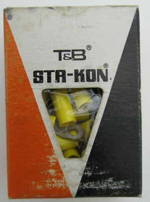#ad Sta Kon 10RC 6 Ring Terminal 50 cound box Vinyl pressure terminal connector $22.00