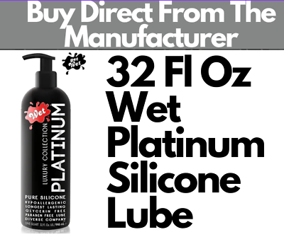 #ad WET Platinum Luxury Silicone Lubricant 32 oz Personal Lube Long Lasting Premium $95.97