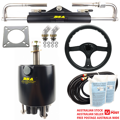#ad #ad Outboard Boat Hydraulic Black Steering wheel Kit Honda Up To 150HP 409KG Force $849.00