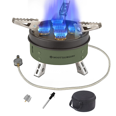 #ad Gas StoveOutdoor Camping Windproof Portable Stove Backpacking Cook Fire Stove $59.90