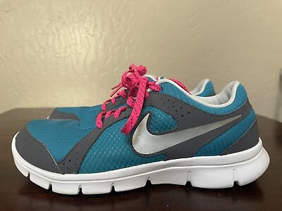 #ad Girl’s Nike Flex Experience RN2 Shoes Size 7Y Teal Hot Pink 599344 300 $39.99