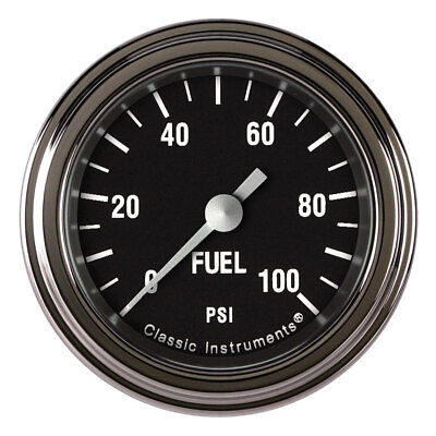 #ad CLASSIC INSTRUMENTS #HR146SLF Hot Rod Fuel Pressure 100 PSI 2 1 8 Full Sweep $234.95