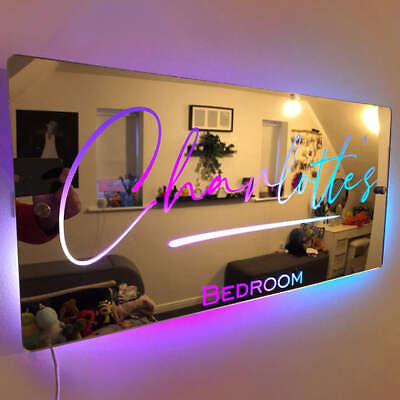 #ad Hot Sale Personalised Name Mirror Light Up Mirror $30.00