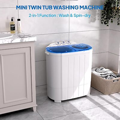 #ad 11 15 26LBS Portable Washing Machine Electric Washer with Spin Dryer for Home $148.99