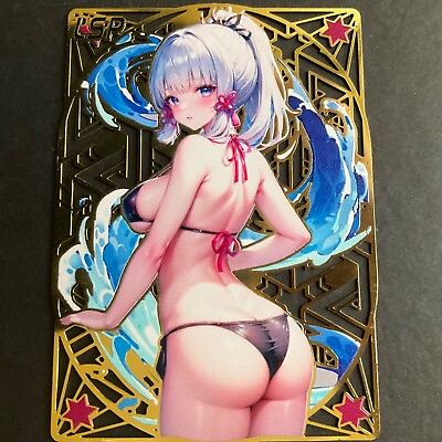 #ad Goddess Story Gold METAL Card Maiden Party Serial Number # 200 Anime Bikini $14.99