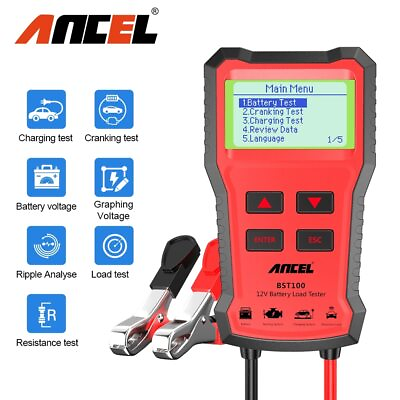 #ad Car Battery Tester 12V Battery Analyzer Cranking Charging Circut Test Scan Tool $22.99