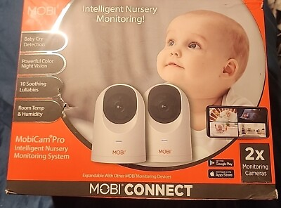 MOBI Cam Pro HD 2 Pack Wi Fi Pan amp; Tilt Video Baby Monitor with 2 way Audi... #ad $29.99