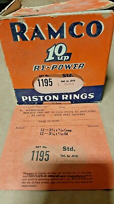 #ad #ad 1942 Dodge D22 6 cylinder piston ring set RAMCO #: 1195 STD 3 1 4quot; bore $75.00