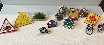 Alberta Vintage Lapel Pin Lot 13 Pieces 1988 Olympics Husky Oil Canmore AB #ad #ad C $30.00