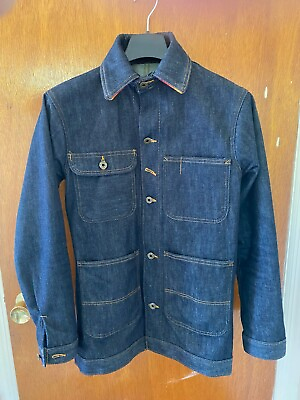 #ad Ginew Denim Selvedge Jacket Chore Coat Size Men’s XS Extra Small Great conditi $150.00