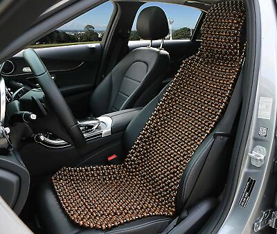 Natural Wood Beaded Seat Cover Massaging Cool Cushion for Car $49.99