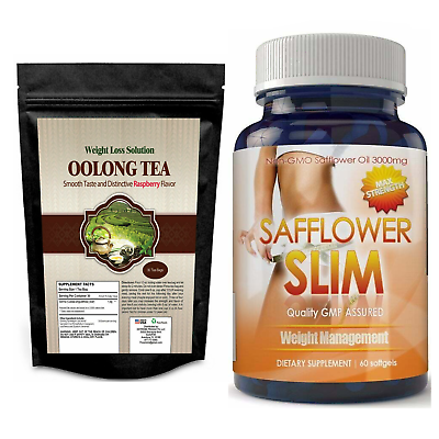 #ad Herbal Oolong Tea Fat Burner amp; Safflower Oil Weight Management Diet Supplements $31.99