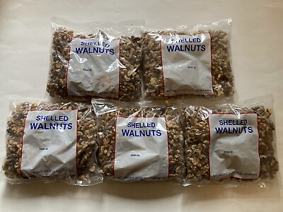 #ad 5 Packs California Shelled Walnuts Halves and Pieces 1 lb each = 5 Lbs FRESH $33.99