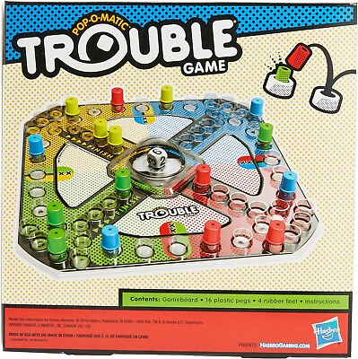 #ad Hasbro Gaming Trouble Board Game for Kids Ages 5 and Up 2 4 Players $13.97
